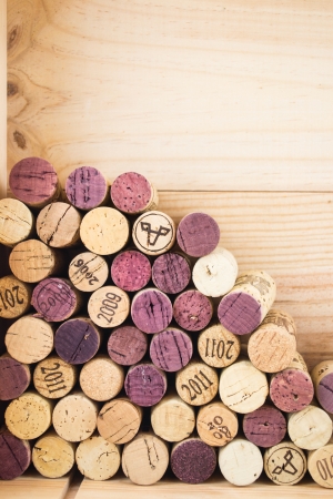 close-ups of wine corks backgroundsの写真素材