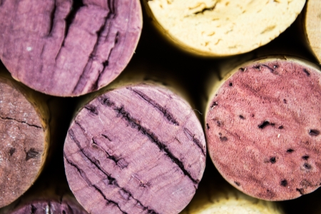 close-ups of wine corks backgroundsの写真素材