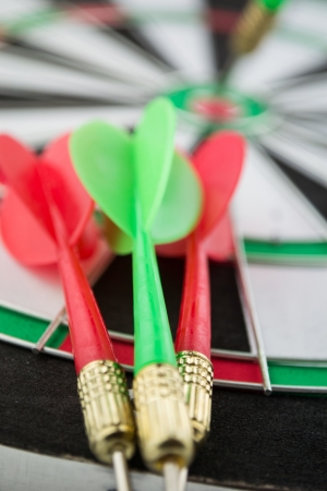 dart board with dartsの写真素材