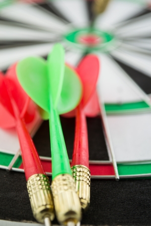 dart board with dartsの写真素材