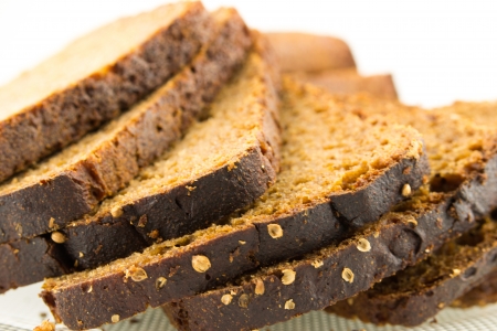 rye bread isolated on white background