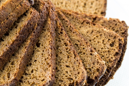 rye bread isolated on white background