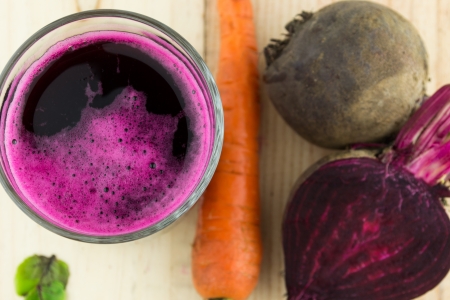 Closeup of Fresh Red Beet Juiceの写真素材