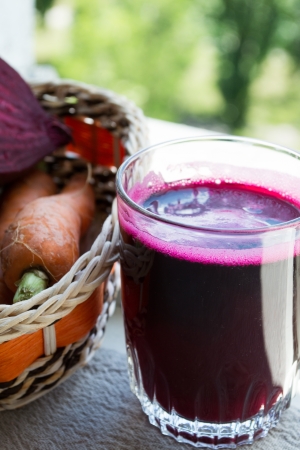 Closeup of Fresh Red Beet Juiceの写真素材