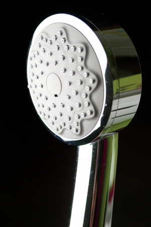 Chrome shower head close up の写真素材