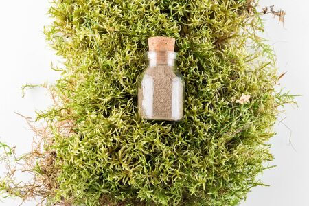 concept of ecological cosmetics without plastic with copy space on white backgroundの写真素材