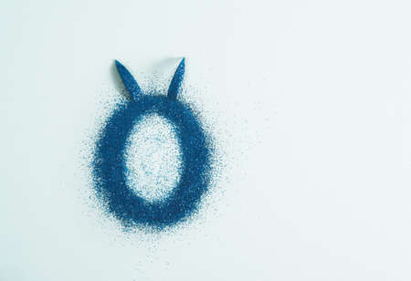 easter minimalistic egg with copy spaceの写真素材