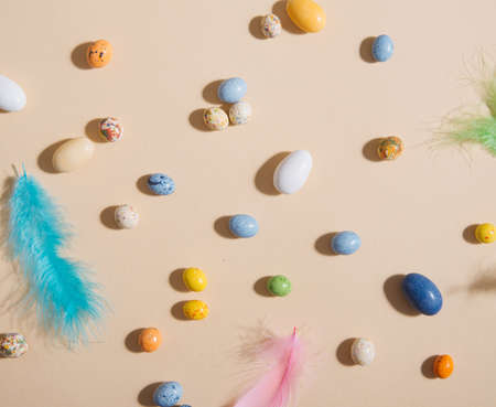 easter minimalistic background with copy spaceの写真素材