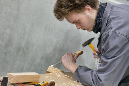 arts and crafts school student on practice Turin Italy November 16 2017のeditorial素材