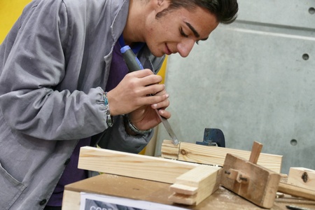 arts and crafts school student on practice Turin Italy November 16 2017のeditorial素材