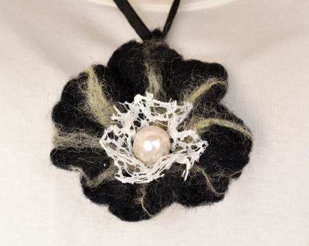 Women's pendant made of woolの写真素材