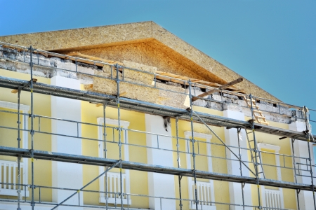 renovation of the facade of the buildingの写真素材