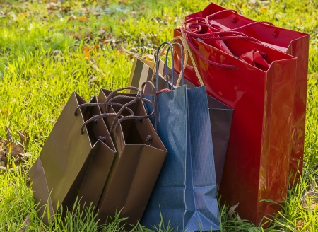 bags with giftsの写真素材