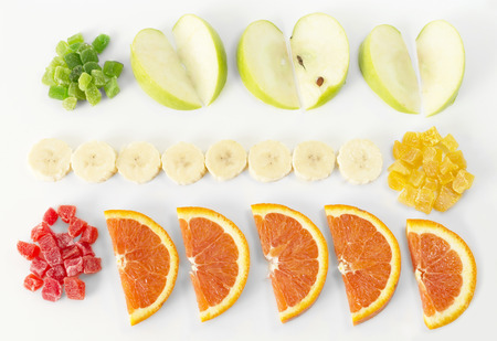 fresh fruit and sweet candiedの写真素材