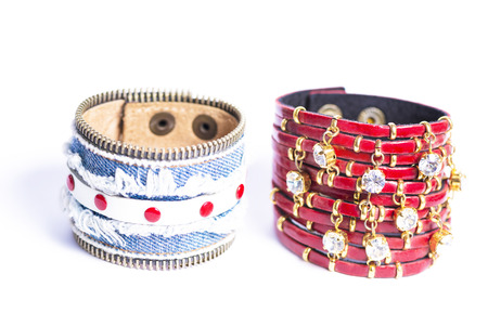 two female bracelet macroの写真素材