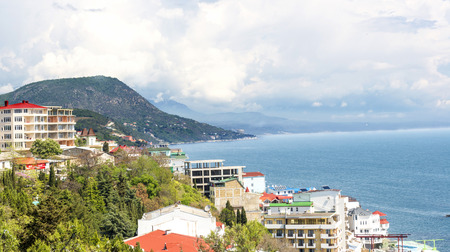 Black Sea coast in springの写真素材