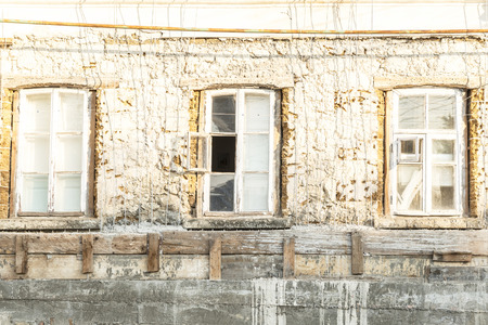 reconstruction of an old apartment buildingの写真素材