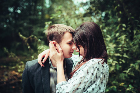 a man and woman who loved each otherの写真素材
