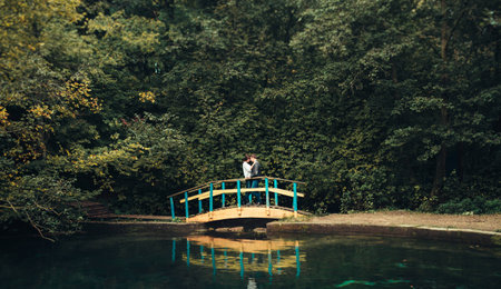 a man and woman who loved each otherの写真素材