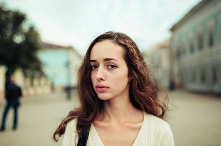 Portrait of a very beautiful girl, portraitの写真素材