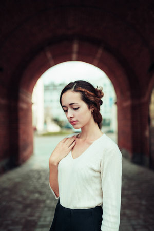 Portrait of a very beautiful girl, portraitの写真素材
