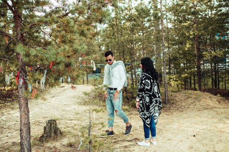 a man and woman who loved each otherの写真素材