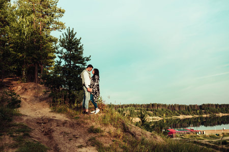 a man and woman who loved each otherの写真素材