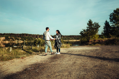 a man and woman who loved each otherの写真素材