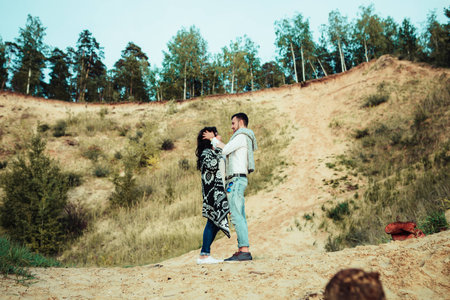 a man and woman who loved each otherの写真素材