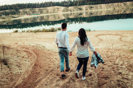 a man and woman who loved each otherの写真素材