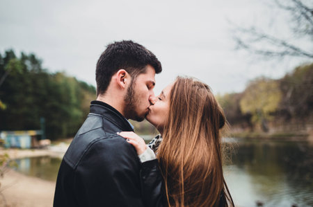 a man and woman who loved each otherの写真素材