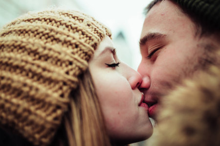 a man and woman who loved each otherの写真素材