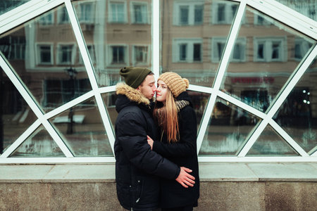 a man and woman who loved each otherの写真素材