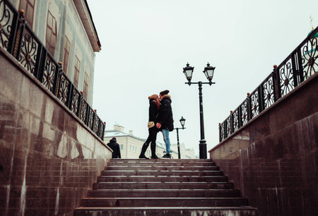 a man and woman who loved each otherの写真素材