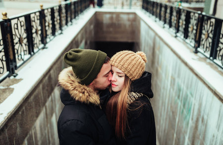a man and woman who loved each otherの写真素材