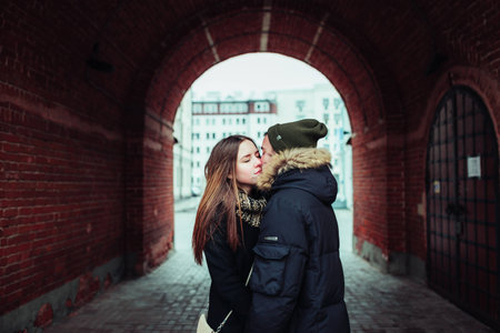 a man and woman who loved each otherの写真素材