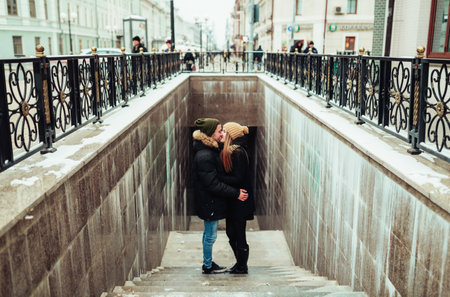 a man and woman who loved each otherの写真素材