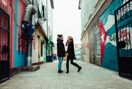 a man and woman who loved each otherの写真素材