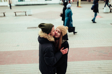 a man and woman who loved each otherの写真素材