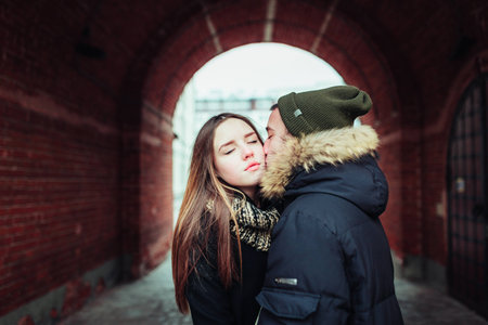 a man and woman who loved each otherの写真素材
