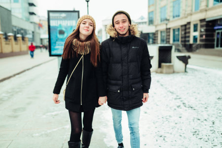 a man and woman who loved each otherの写真素材