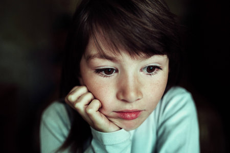 child portrait, expressive eyes of a little girl