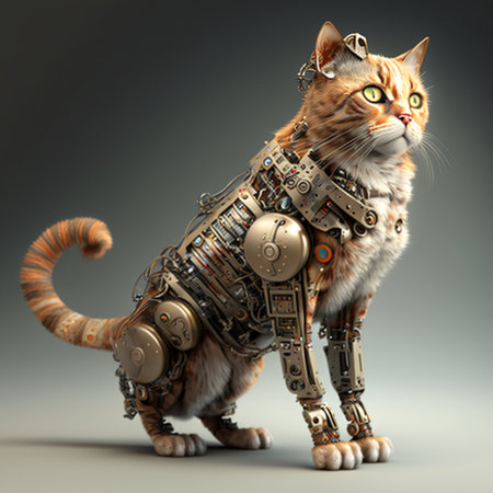 superb robotic catのイラスト素材