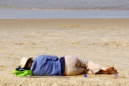 Girl loving summer relaxingの写真素材