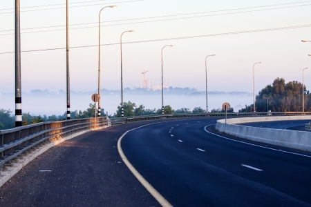 An image of a beautiful landscape with fogの写真素材
