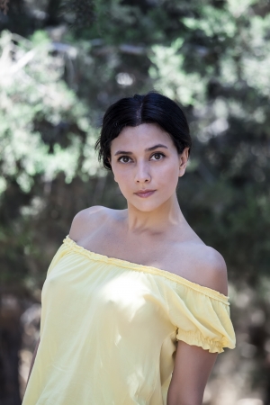 Closeup portrait of a  womanの写真素材