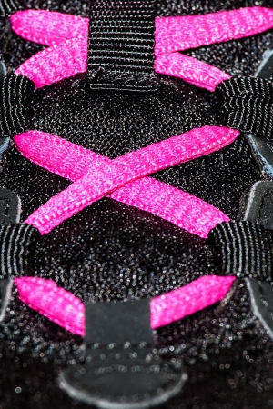sport shoe laces in close-upの写真素材