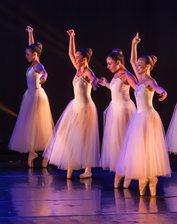 Netania -JUNE 17: Final concert of the School of Ballet on June 17, 2013 in Netania, Israel. Concert at the performing arts center of Netania.のeditorial素材