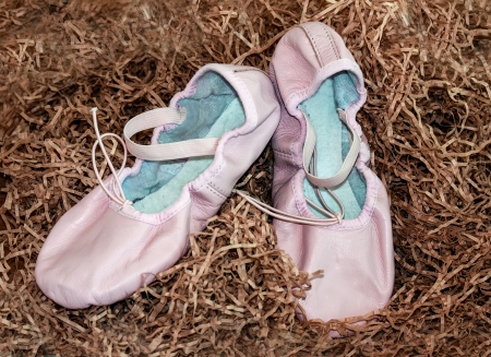 Young ballerina dancing shoesの写真素材