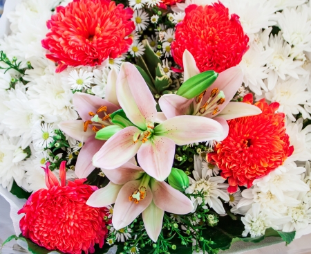 Beautiful bouquet of flowersの写真素材